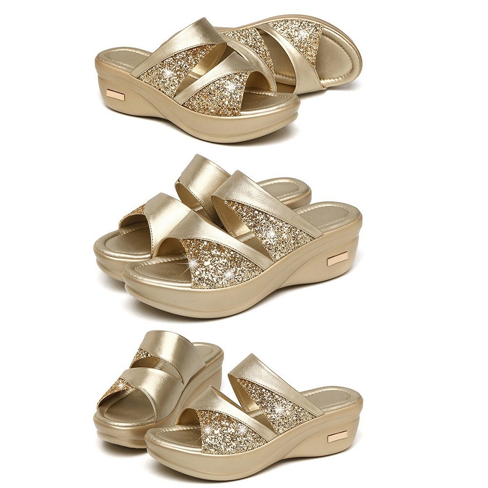 PANTOFOLA D’ORO Scarpe spugna suola spessa miss sandalo zeppa da donna sandali comodi