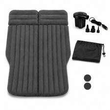 Inflatable SUV Air Mattress Travel Car Camping Bed Pad W/ 12V Air Pump and Bag