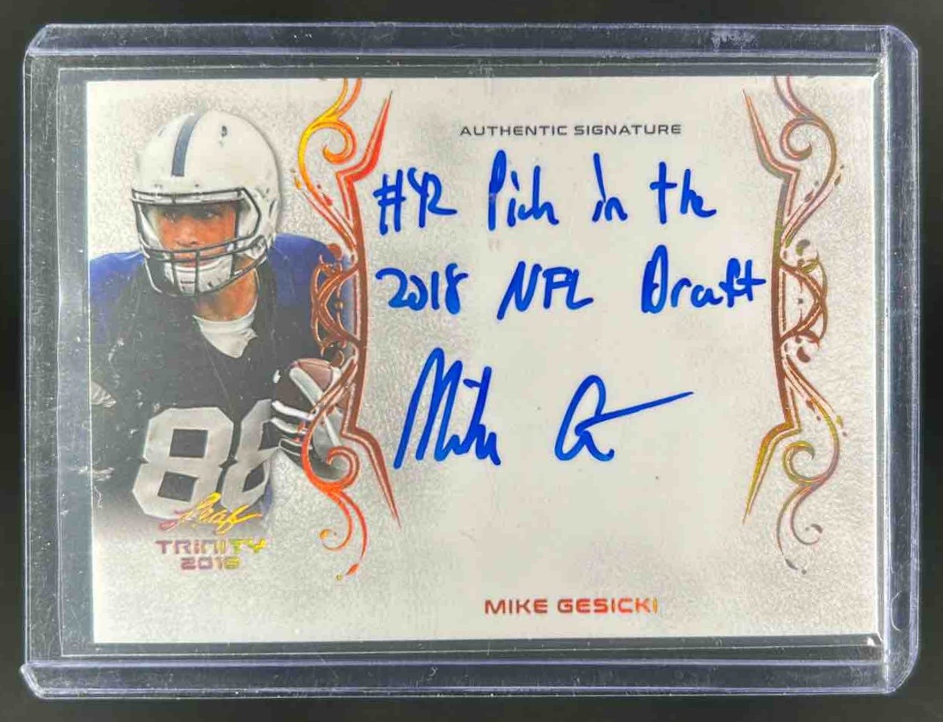 Mike Gesicki Leaf Trinity Autographs #AMG2 Base