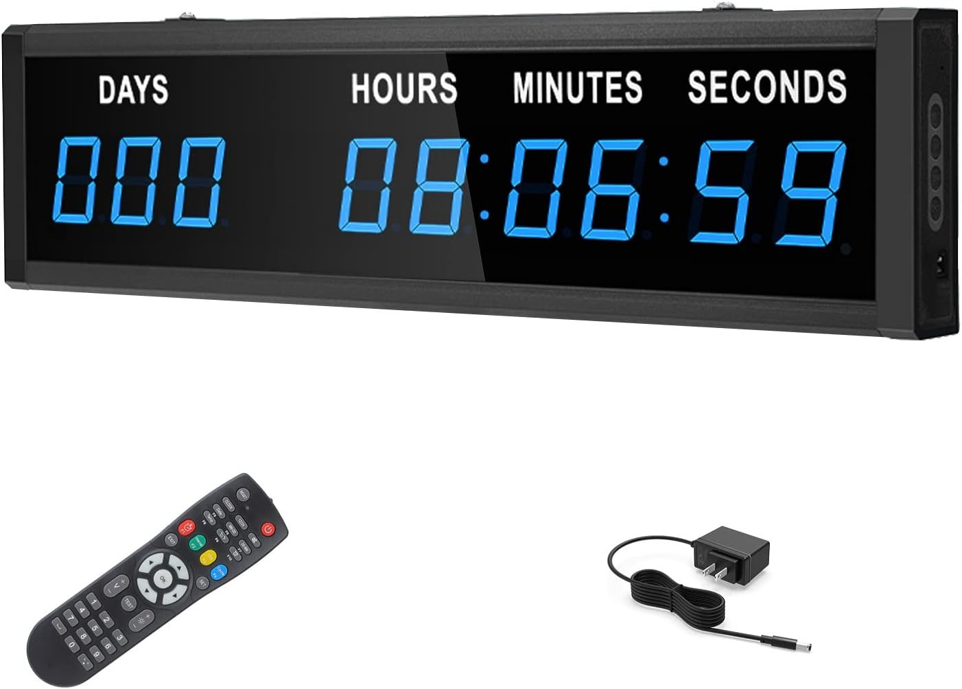 Blue 1.8" 9Digits Large LED Countdown Count up Days Clock with Remote Christmas
