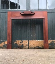 Reclaimed wooden hardwood Fireplace Surround / Mantelpiece – Art Deco Style
