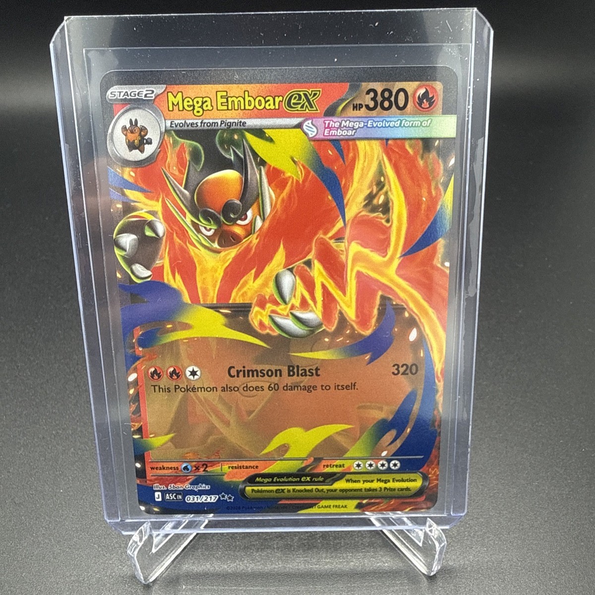 Pokémon TCG Mega Emboar EX 031/217 Ascended Heroes NM | eBay