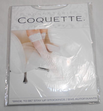 Bonneterie Coquette Hosiery "Bride To Be" Thigh High Stockings NEW OS-XL
