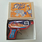 Vintage Tin Litho Space Gun Toy, Space Theme, Made in Japan, with Box — photo 1
