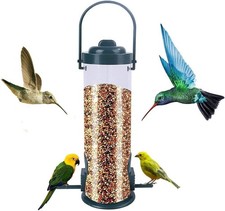 Bird Feeder Hanging Food Dispenser, Parrot Food Box for Outdoor Garden