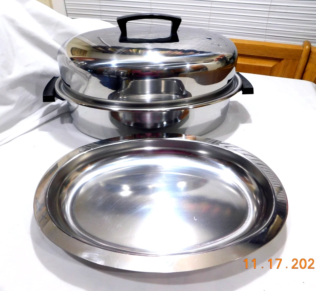 SALADMASTER TURKEY ROASTER Roasting Pan Oval Platter Tray UNMARKED