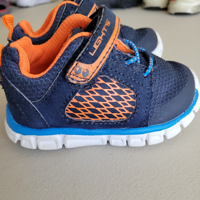 NEW Stride Rite Surprise Navy Blue Rush Baby 4 (9-12 M) Sneaker NWT Hook & Loop