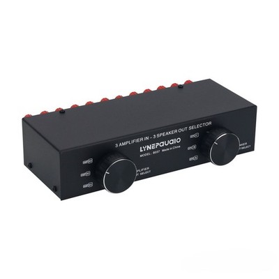 LINEPAUDIO B037 Amplifier Speaker Selector Amplifier Speaker Switcher 3 In 3 Out