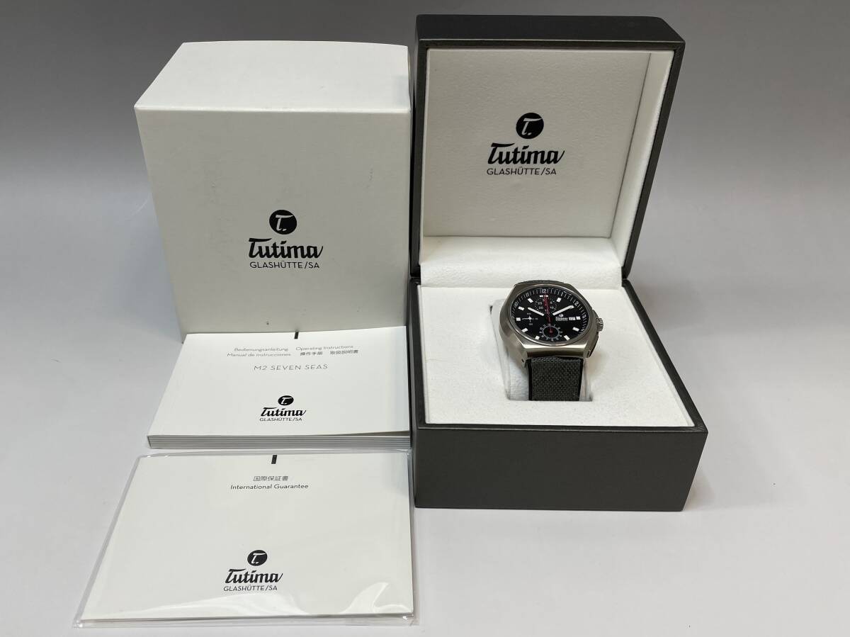 Tutima Watch M2 Coastline Chronograph 6430-05 Automatic Black Dial 43.0mm w/Box