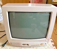 Hello Kitty Hitachi TV Monitor CRT 14CH-KT1 Sanrio Limited Vintage O1397