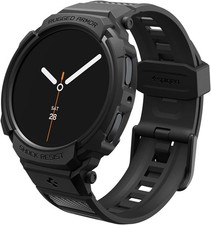 Matte Black Band and Rugged Armor Pro Case for 40mm Samsung Galaxy Watch 8
