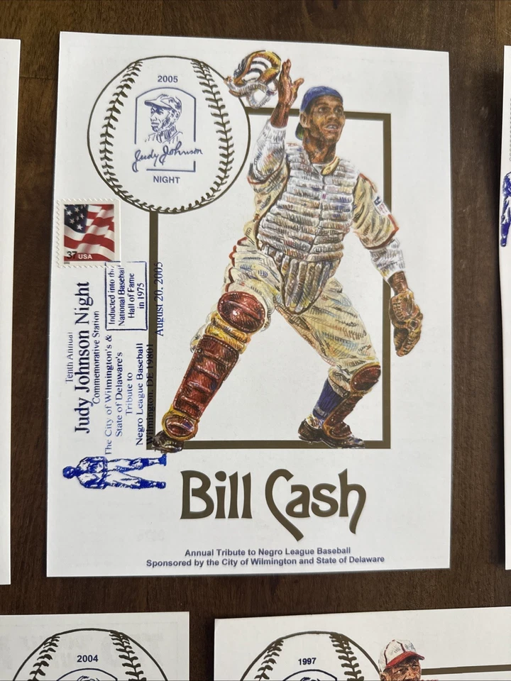 Juego de 7 tarjetas de béisbol de la Liga Negra Judy Johnson Night Jackie Robinson #/5000 Foto 3 de 4