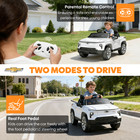 OROFULL 24V Licensed Chevrolet Electric Ride On Car with LED Lights & MP3, White — photo 3