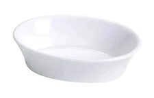 Yanco China BK-006 Accessories Bone White Porcelain 10 oz. Oval Baking Dish