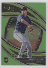 2020 Panini Select Premier Neon Green Prizm 86/99 Brock Burke #158 h3a