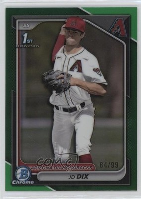2024 Bowman Draft Chrome Green Refractor /99 JD Dix #BDC-35 1ek2
