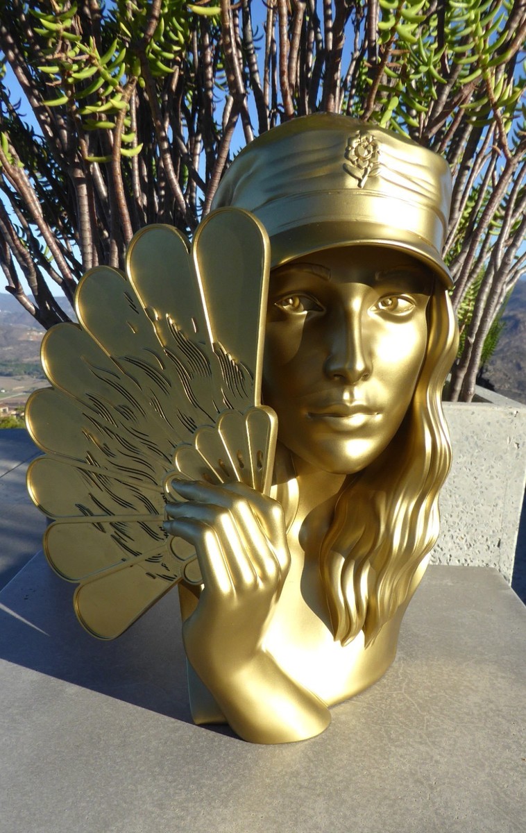 Shepard Fairey Fan The Flames (Gold) Sculpture Limited Edition of