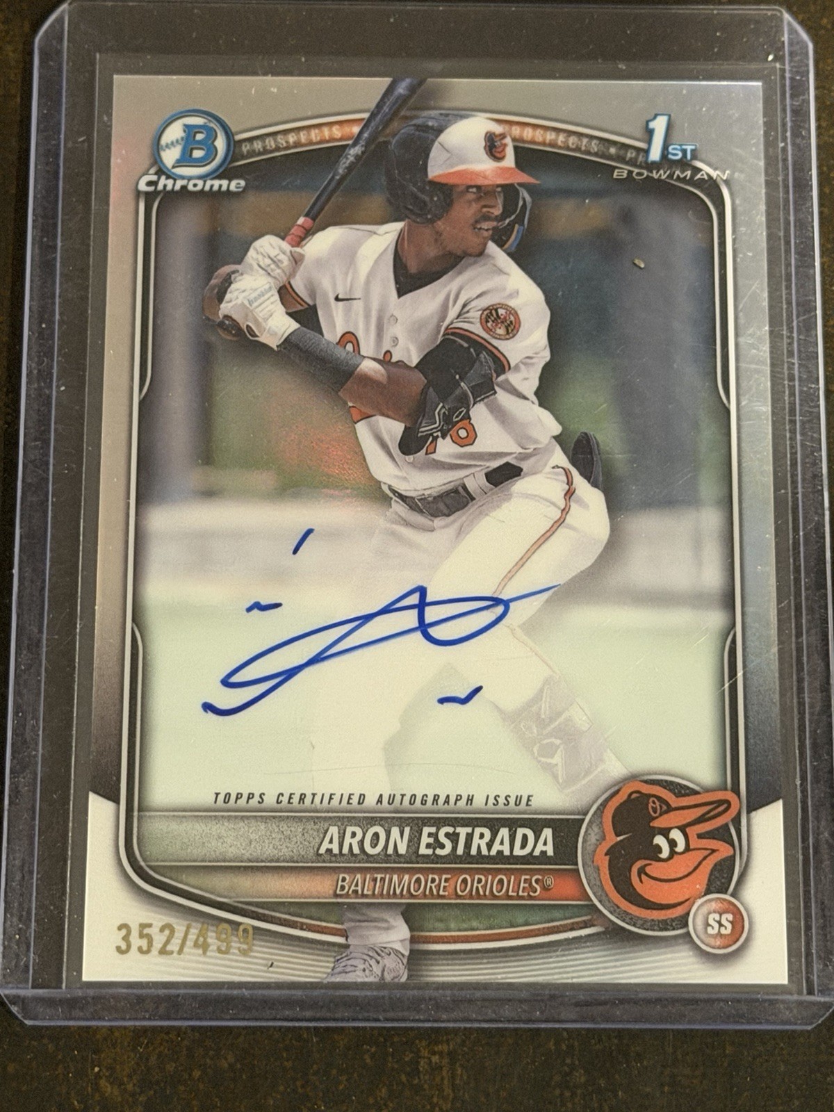 2025 Bowman Chrome ARON ESTRADA 1st Refractor Auto /499 Orioles