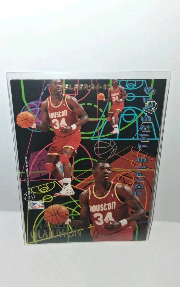 Tarjeta Fleer European Triple Threats Scottie Pippen/Hakeem Olajuwan HOF 1994-95 Foto 3 de 3