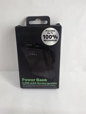 5000mAh Portable Power Bank USB-C USB-A Rechargeable Battery Charger Black New