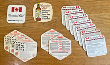 Vintage Canadian Club Whiskey Beer Mat Collection (14 incl. set of 7)