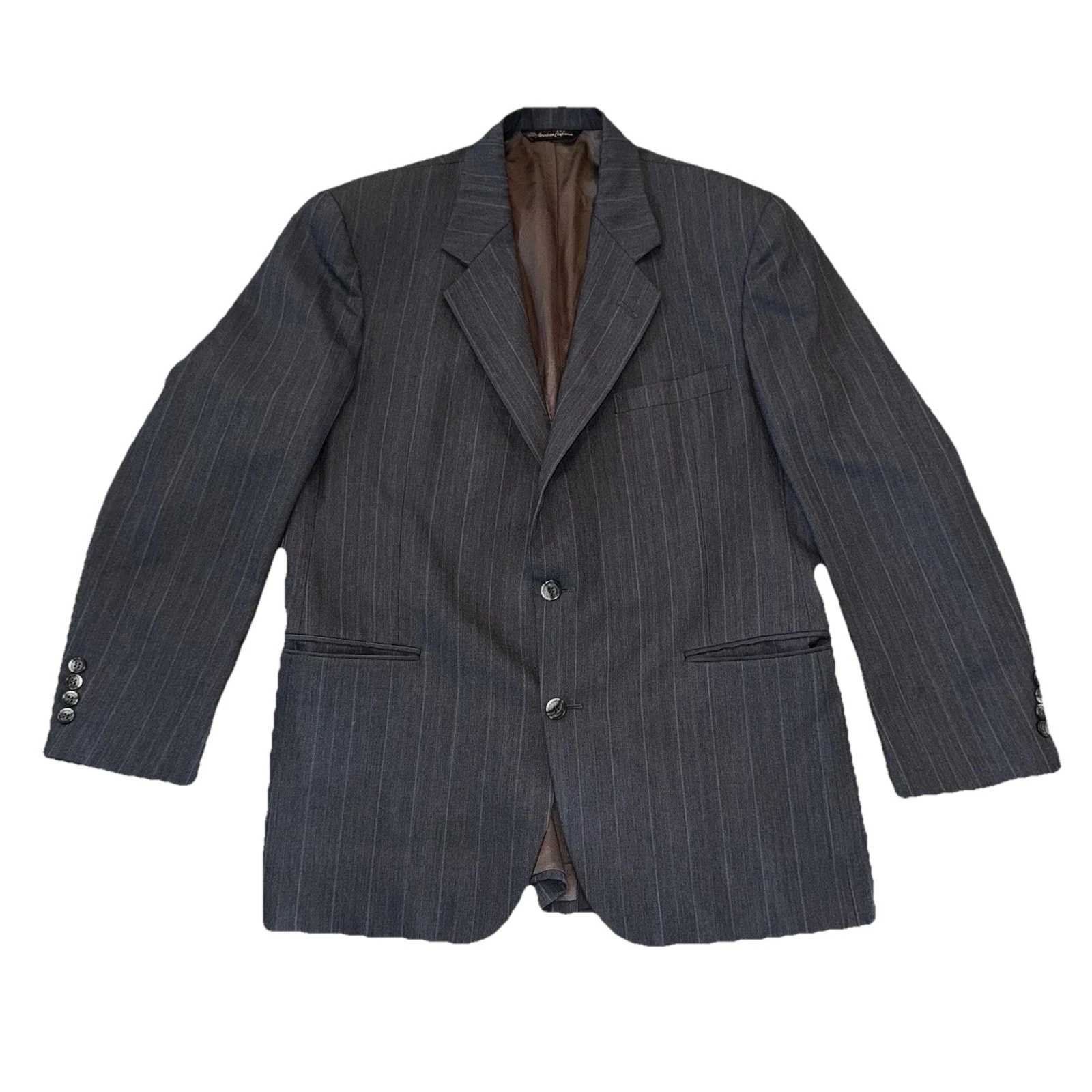 VTG Stafford Men's 42R Blazer 100% Wool Sport Coat Jacket Striped Made In USA