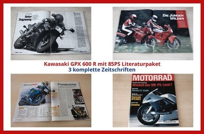 Kawasaki GPX 600 R mit 85PS Literaturpaket - 4 komplette Zeitschriften