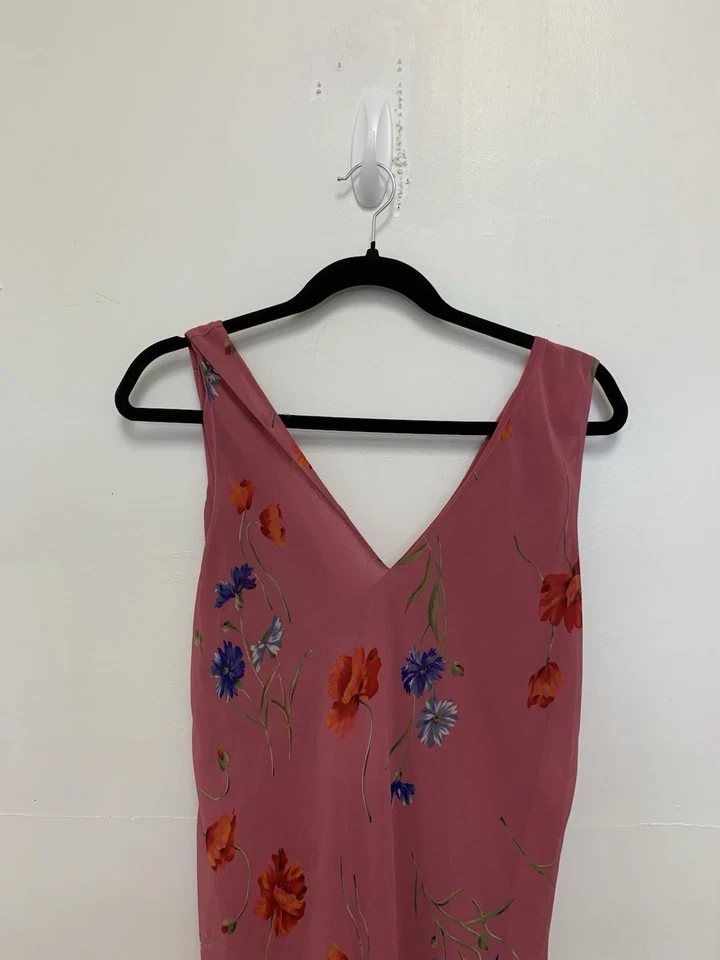 Vestido midi vintage Blushe Impressions rosa coral floral con volantes 16 hadas Foto 2 de 4