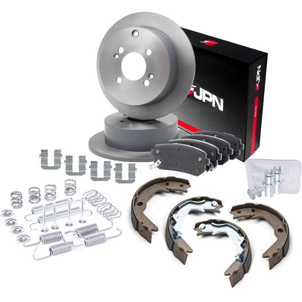 2x JPN Bremsscheiben 262mm Beläge Bremsbacken Rep-Satz Hinten für HYUNDAI i20 I