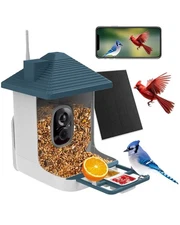 Smart Bird Feeder with Camera,AI Identify Species,Bird House with Solar Power...