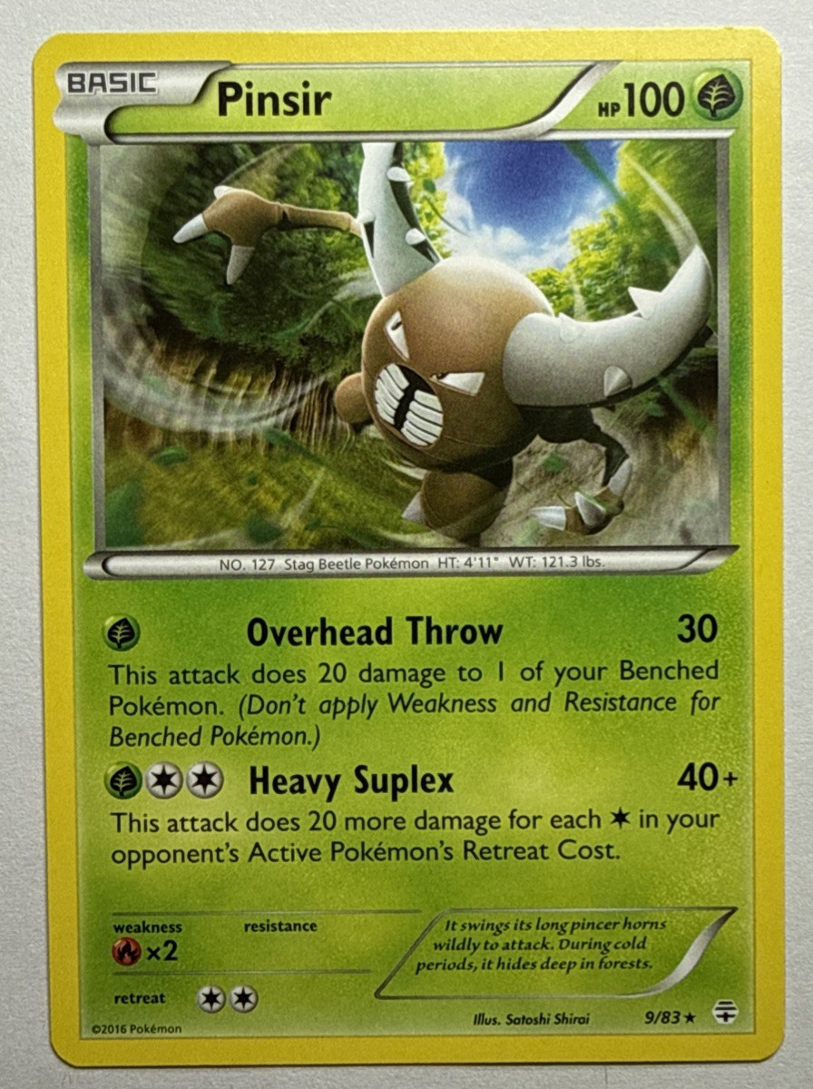 Pinsir 9/83 Generations Pokemon TCG Card Near Mint/Mint