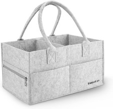 Baby Diaper Caddy Organizer, Portable Essentials Storage Regular, Grey