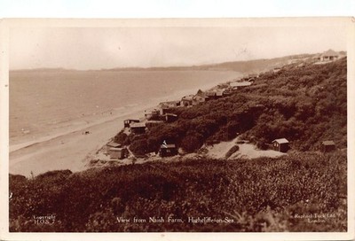 POSTKARTE HAMPSHIRE HIGHCLIFFE MIT MEERBLICK VON NAISH FARM TUCK