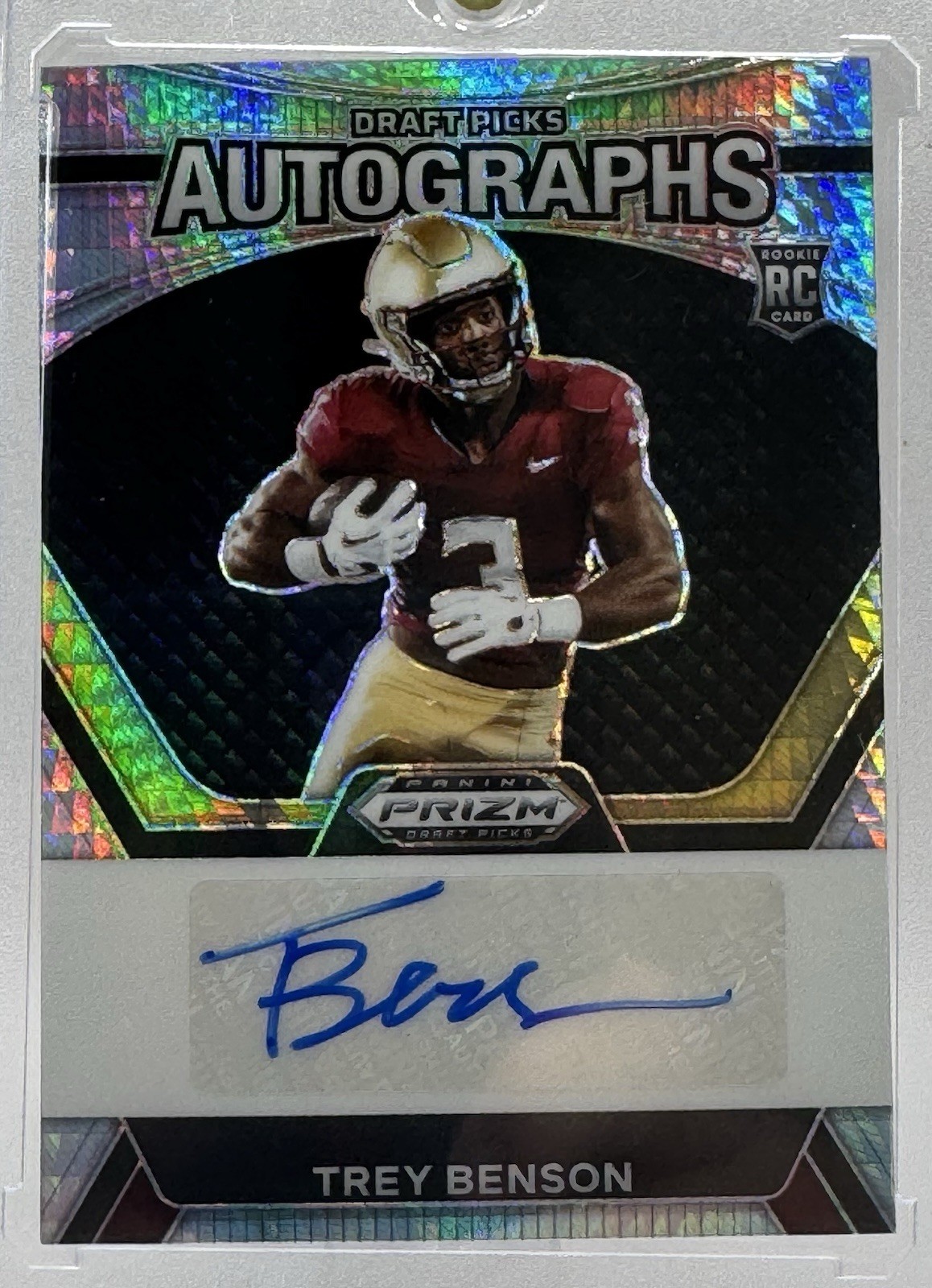 2024 Panini Prizm Draft Picks Autographs Trey Benson #DPA-TBN RC FSU Cardinals