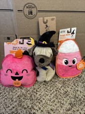 Outward Hound Tough Skinz Plush Squeaky Unstuffed Stuffed Dog Toy Lot Of 3 Mixed