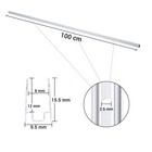 Yescom 5x 3ft LED Track Channel 8x12mm Aluminium Mounting Rails for Rope Lights — photo 4