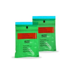 Green Tamper-Evident Specimen Bags Biohazard Pull Tab 1000 Pack 6 x 10 in