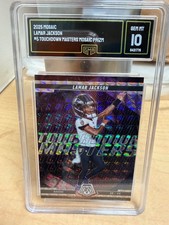 2025 Panini Mosaic Touchdown Masters Lamar Jackson #5 Prizm card in gem mint 10
