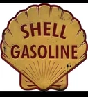 VINTAGE SHELL Aluminum SIGN GAS PUMP PLATE STATION SIGNAGE MOTOR OIL GARAGE 12"
