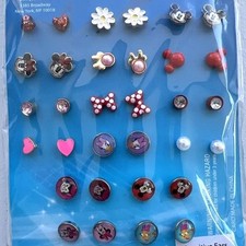 Disney 16 piece Stud Earring Set Minnie Mouse More Kids NIP
