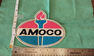 Vintage Large Amoco Gasoline Oil Back patch USA Only