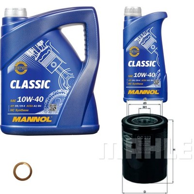 MAHLE ÖLFILTER 6 L MANNOL Classic 10W-40 für Nissan Pick-up 2.5 D 4WD Serena