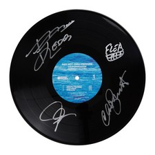 Red Hot Chili Peppers With Printed Signed Autograph Vinyl Record Art