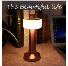 Nusogon Rose Gold USB Battery Operated Table Lamp Color Change Dimmability