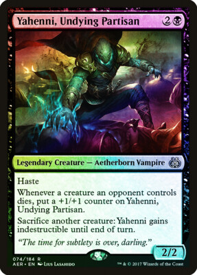 Yahenni, Undying Partisan FOIL Aether Revolt PLD Black Rare MTG CARD ABUGames
