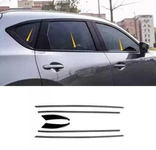 For Mazda CX-5 2017-2024 Black Steel Lower Window Sill Molding Strip Trim 6PCS