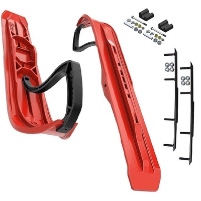 Slydog Command 6'' Lava Red Skis w/8'' Round Bar Complete Kit Yamaha Phazer/FX