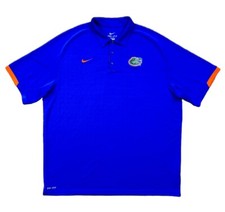 Nike Florida Gators Men  s XL Blue Dri-Fit Polo Golf Sports Shirt Swoosh Logo   
