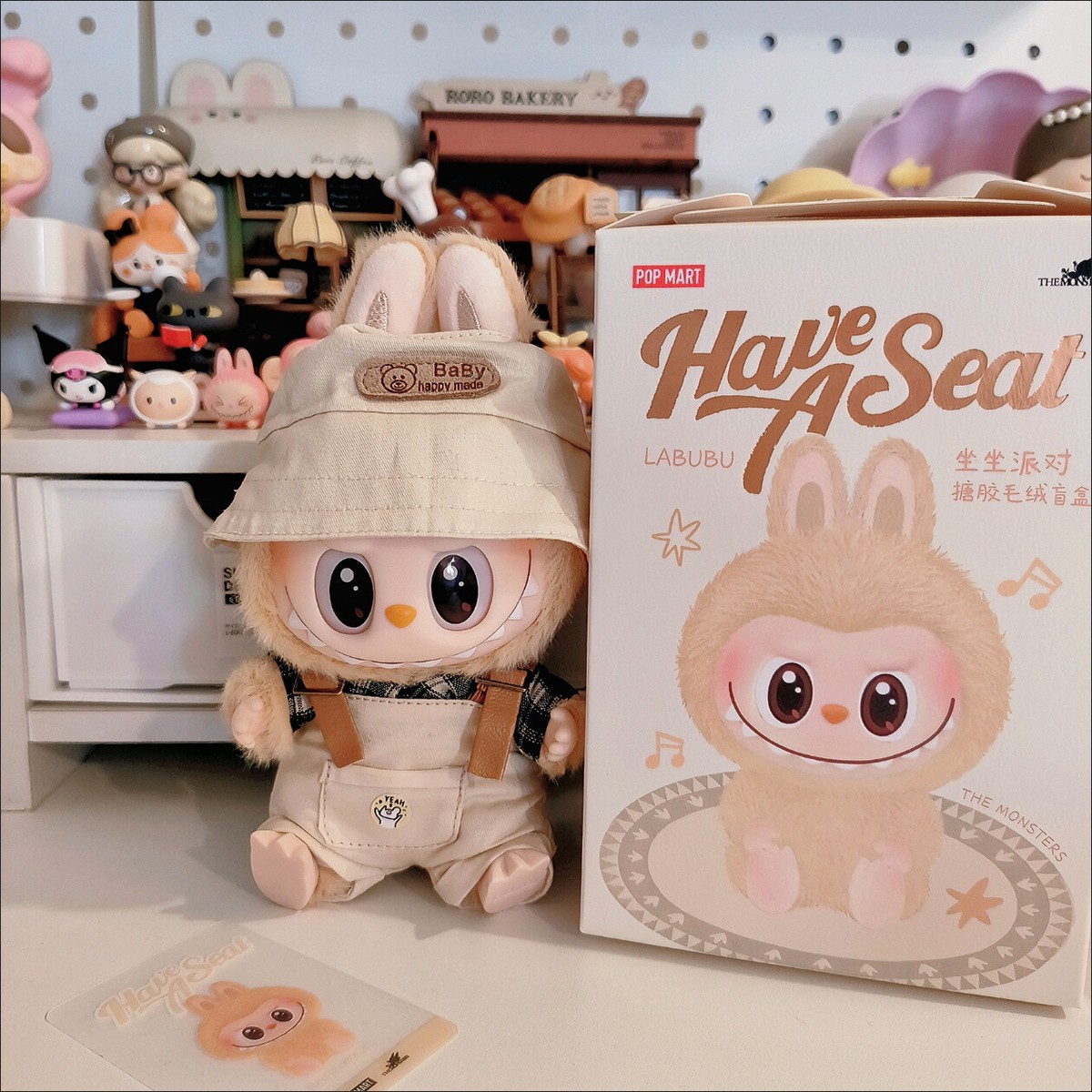 POP MART The Monsters Labubu Plush Doll New Fisherman Hat