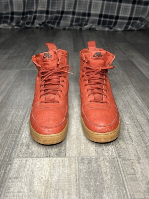Nike SF Air Force Mid Dune Red Shoes Mens Size 10 Athletic - Main Image